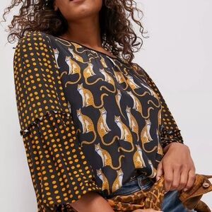 Anthropologie blnk London cheetah top new with tags size small